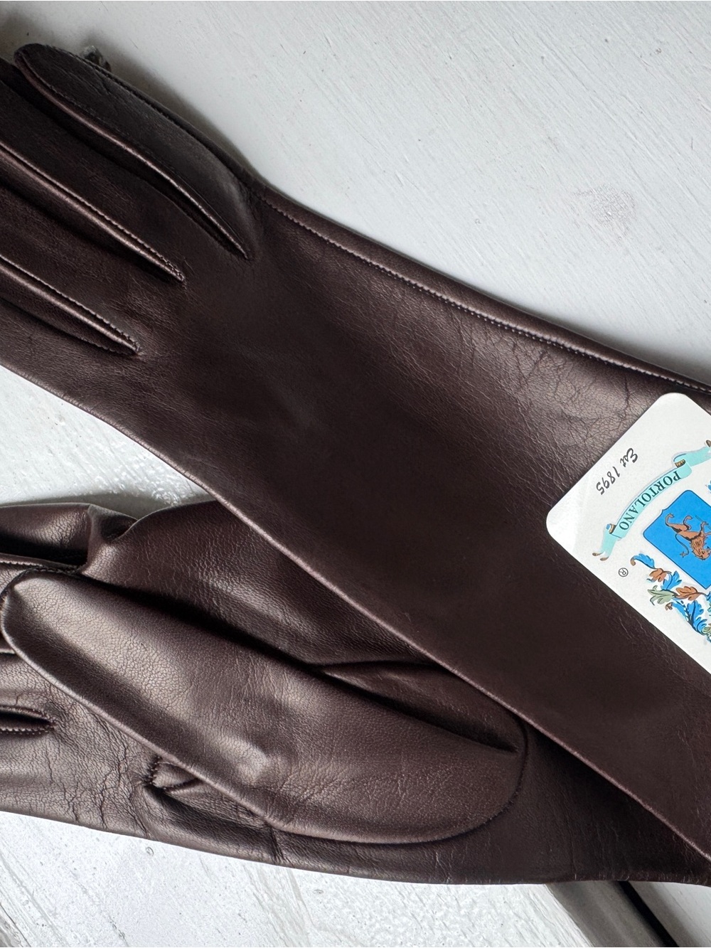 Portolano Luxury Espresso Leather Gloves